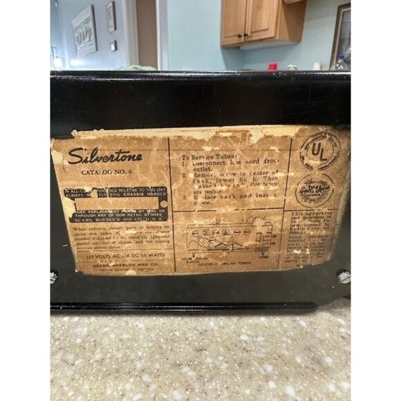 Vintage Silvertone Expresso Brown Retro 1952 Model 5 AM Tube Radio. It Works! RE - Picture 9 of 9